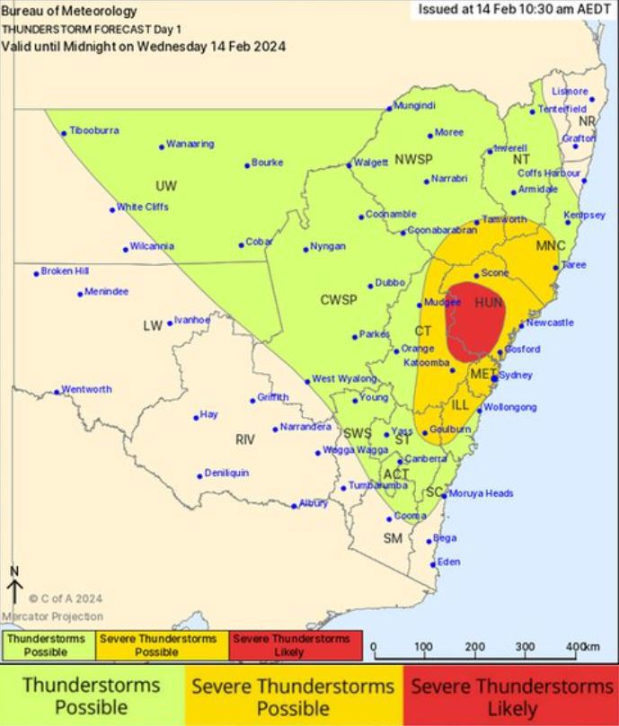 severe storm threat looms for parts of new south wales