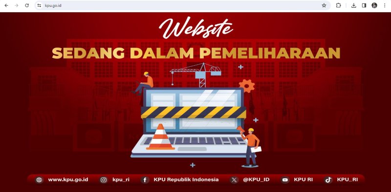 website kpu tak bisa diakses saat pelaksanaan pemilu 2024