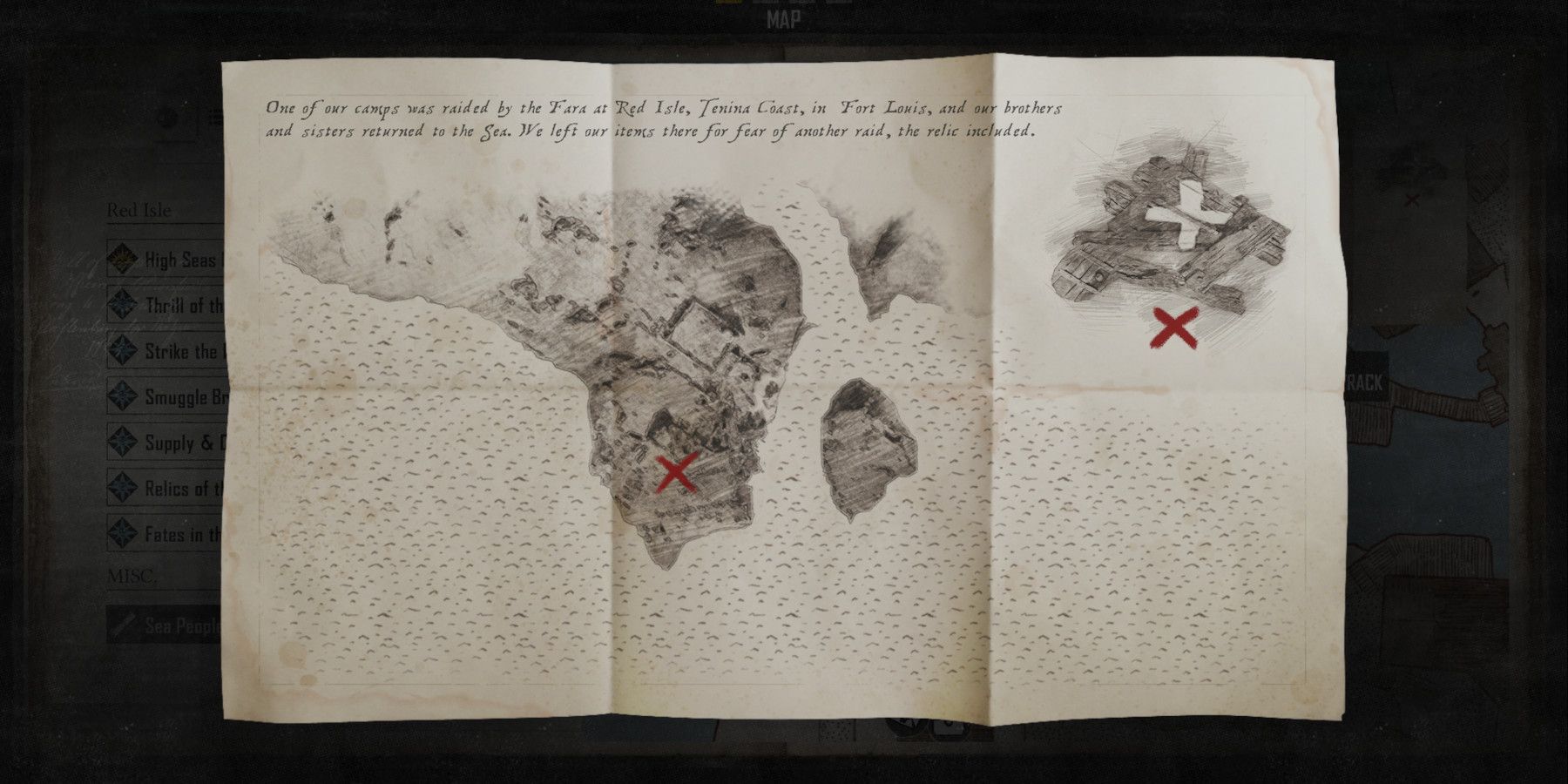 Skull and Bones: Relics of the Past Treasure Map Solution