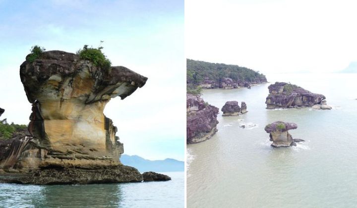 iconic sea stack in kuching is no more