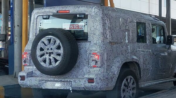 android, mahindra thar 5-door spotted once again, new alloy wheels designed revealed