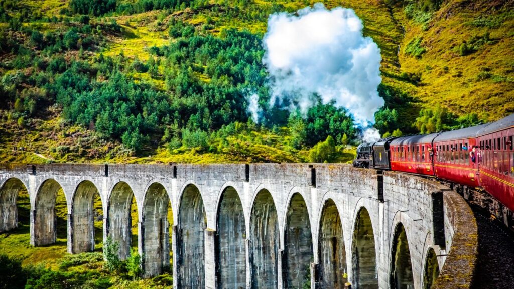 <p><span>If you’re a Harry Potter fan, don’t miss out on visiting Glenfinnan Viaduct. This is the famous bridge from the Harry Potter movies, where the Hogwarts Express takes its students to Hogwarts from Kings Cross Station. </span></p><p><span>You can see the famous Jacobite Steam Train (aka Hogwarts Express) go over the bridge if you time your visit right. You’ll need to research the train times in advance and then get to the viewpoint before it crosses. </span></p><p><span>Just be aware that this area can get very crowded during the peak summer season, as everyone comes to see the train. Try to avoid visiting on a weekend. </span></p>