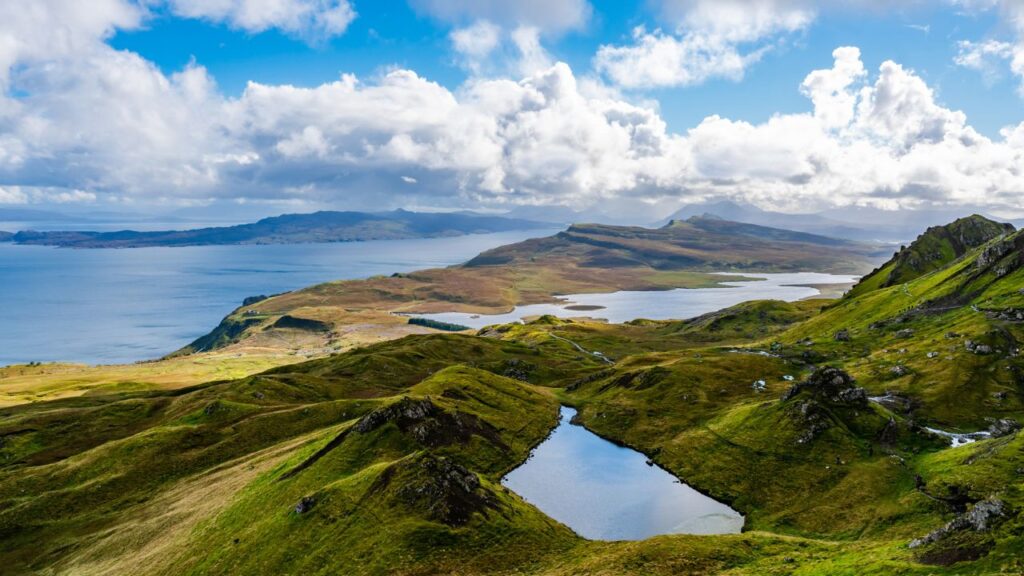 <p><span>You can take a boat trip from Portree to the Sound of Raasay. A ‘sound’ is essentially a body of water that isn’t fully open to the sea, and it’s a great place to spot wildlife (bring binoculars if you can).</span></p><p><span>If you’re lucky, you can spot seals, dolphins, eagles, whales, and other marine life, including orcas. There are a couple of companies to choose from once you get down to the harbor, or you can book a tour online.</span></p>