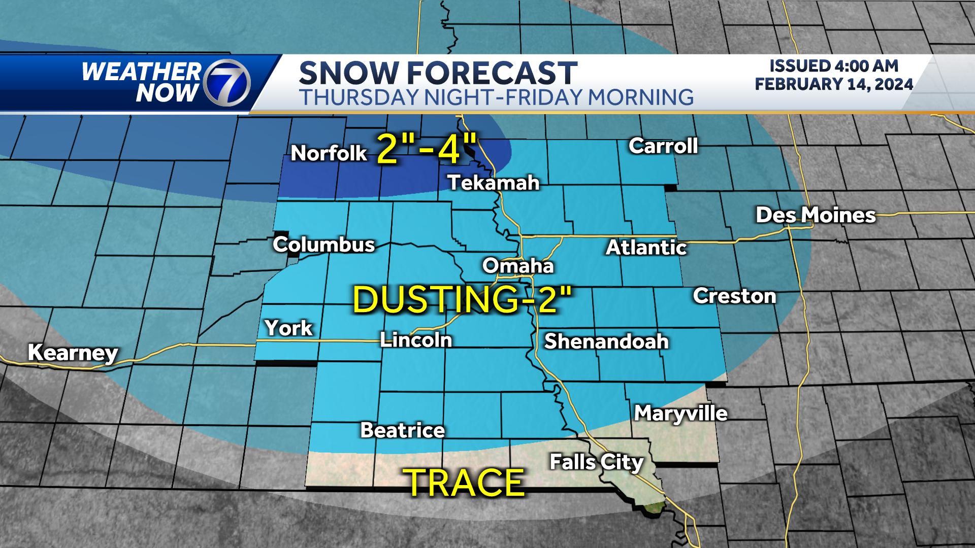 winter weather set to return to omaha area with snow chance friday morning