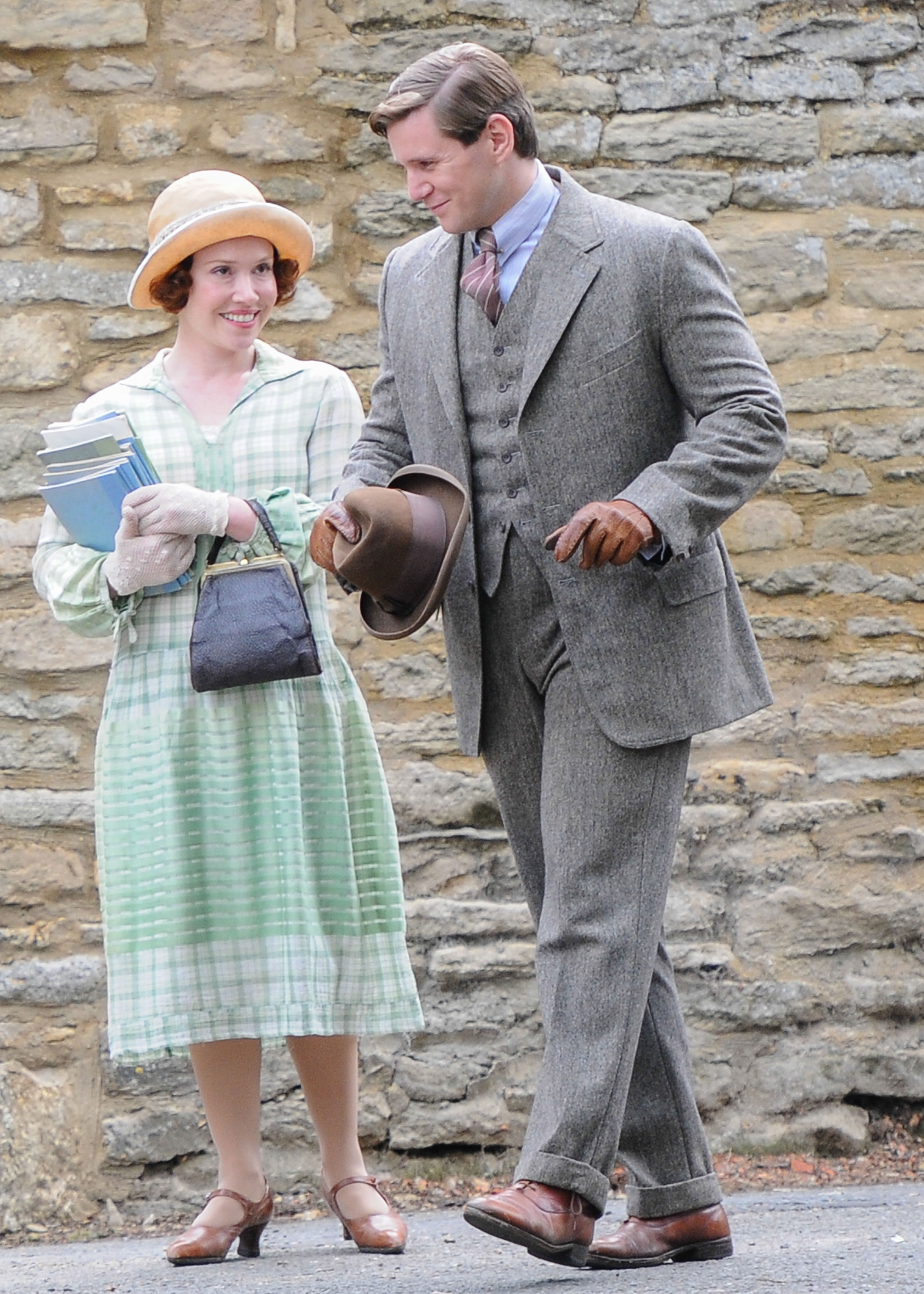 <p>After years of grief following the death of his wife, Lady Sybil, Tom Branson (played by Allen Leech) got a new love interest for a spell: Sarah Bunting (played by Daisy Lewis), a politically minded grammar school teacher with a working woman's wardrobe. She's seen here shooting with him for season 4.</p>
