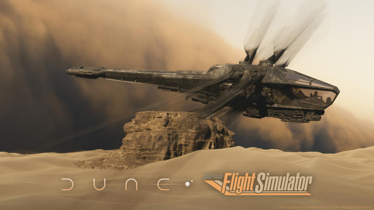 Microsoft Flight Simulator's Dune Part Two's collaboration brings free ...