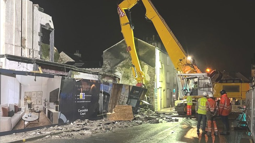 former pub bulldozed amid safety concerns