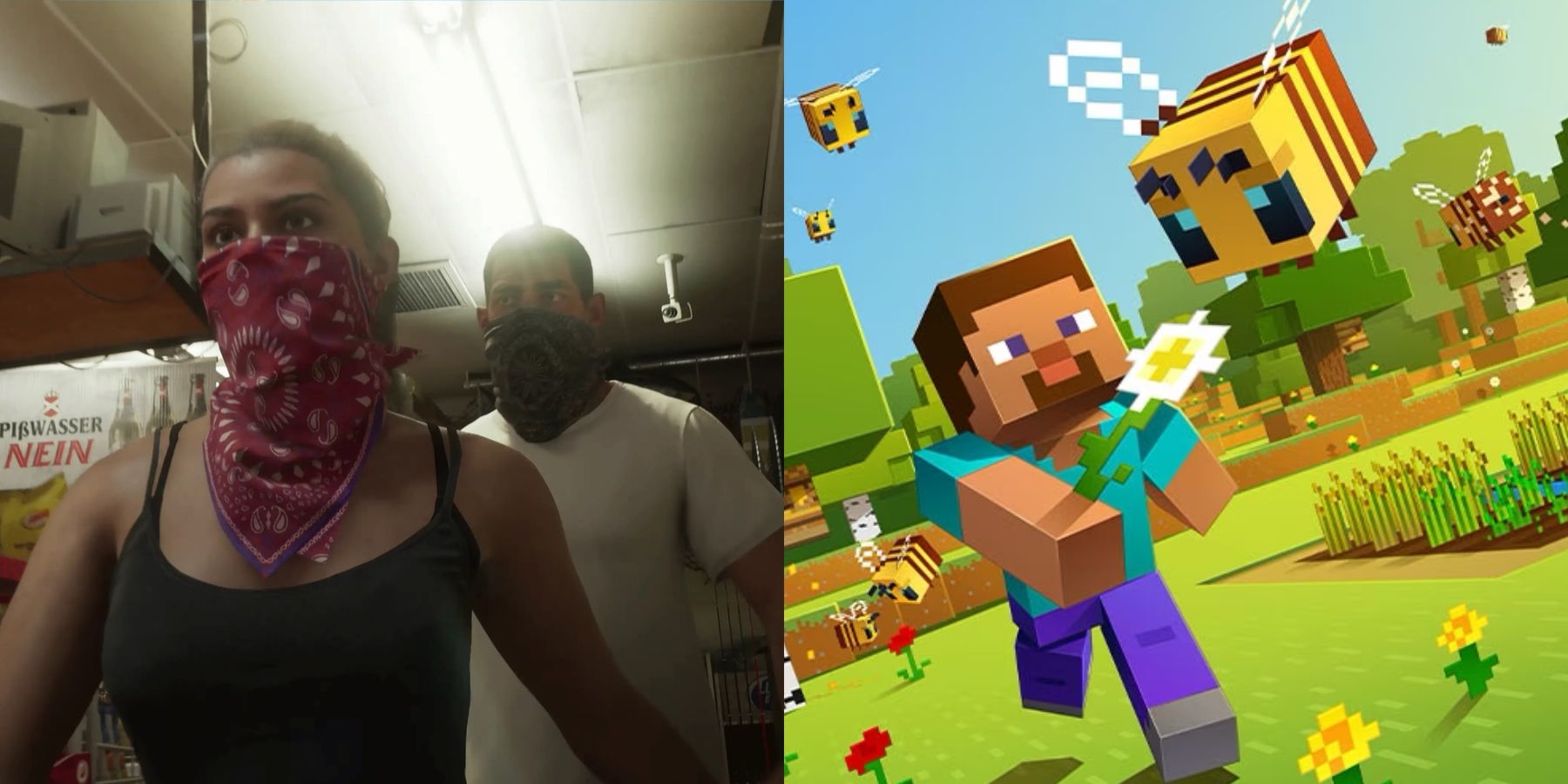 amazon, android, grand theft auto 6 trailer gets minecraft makeover