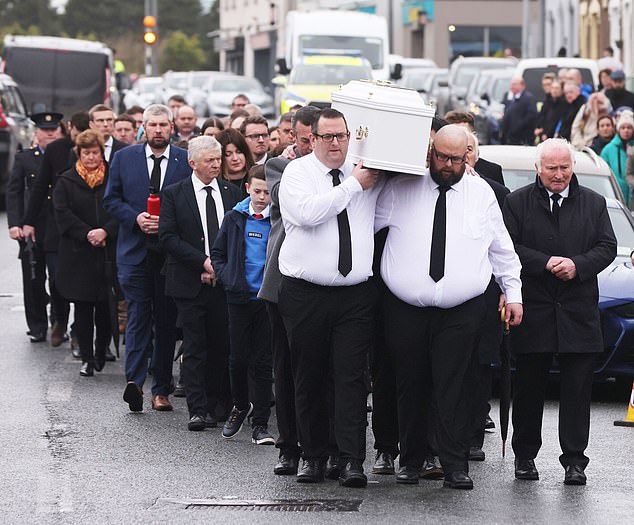 'it's been the greatest honour and absolute pleasure to be your dad - i'm sorry i couldn't save you': father's heartbreaking eulogy as matthew healy, six, is laid to rest in ireland after his mother is charged with murder