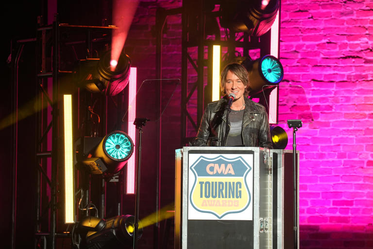 Host Keith Urban at the CMA Touring Awards at Marathon Music Works in Nashville on Monday, Feb. 12.