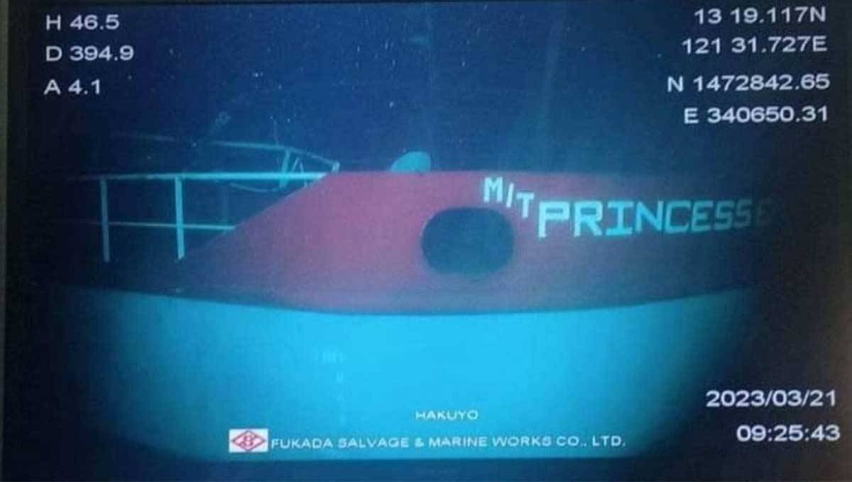 doj to charge owners of sunken mt princess empress