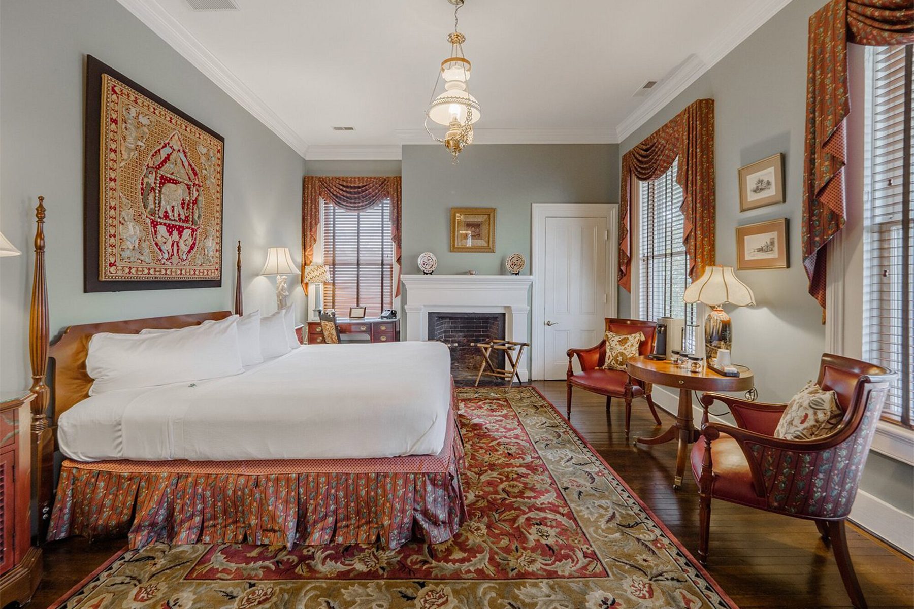 <h3 class="">Wilmington, North Carolina</h3> <p class=""><strong>Best for: </strong>An elegant couples getaway in a stately Southern mansion</p> <p>Lovingly restored by its previous owner, Chuck Pennington, and his partner, <a href="https://www.tripadvisor.com/Hotel_Review-g49673-d80734-Reviews-Verandas-Wilmington_North_Carolina.html" rel="noopener">Verandas</a> is a gorgeous bed-and-breakfast that exudes Southern elegance in the historic area of downtown Wilmington. Pennington filled the home with English and American antiques and many pieces of objet j'art, paintings and other furnishings that he found during his travels. He shared many stories with my husband and me about the property and his life when we visited years ago (including why he had the snake wine from Asia that I mentioned earlier). We enjoyed his company so much that we continued to stay in touch for many years after our visit.</p> <p>The eight elegantly appointed guest rooms feature queen- or king-size four-poster or sleigh beds, marble bathrooms with large oval tubs, and state-of-the-art climate controls. Cozy public spaces include two parlors, four verandas, a screened-in porch and a garden terrace.</p> <p>Hearty gourmet breakfasts made with locally sourced ingredients are a real treat—especially since they're served in the formal dining room on antique china and with vintage silverware. And with the gracious Southern hospitality, you'll feel like you've been invited as a guest to stay in someone's beautiful home for a <a href="https://www.rd.com/list/best-weekend-getaways-in-every-state/">weekend getaway</a>.</p> <p><strong>Pros: </strong></p> <ul> <li class="">Elegant decor with special touches and personal items</li> <li class="">Scrumptious daily breakfast</li> <li class="">Quiet and relaxing atmosphere</li> <li class="">Located just two blocks from the Cape Fear River</li> </ul> <p><strong>Cons:</strong></p> <ul> <li class="">Non-accessible property that doesn't have an elevator</li> <li class="">Geared toward adults, with no children under 12 permitted</li> </ul> <p class="listicle-page__cta-button-shop"><a class="shop-btn" href="https://www.tripadvisor.com/Hotel_Review-g49673-d80734-Reviews-Verandas-Wilmington_North_Carolina.html">Book Now</a></p>