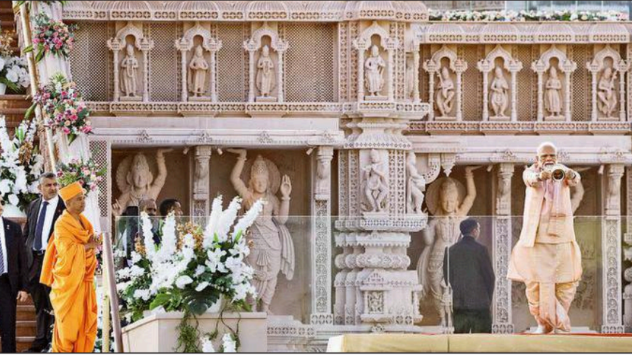 'golden chapter': uae mandir has added to ayodhya joy, says pm modi