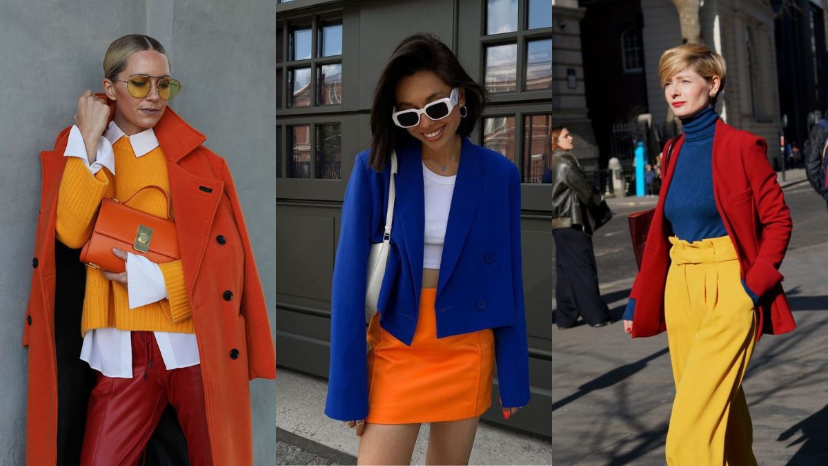cómo combinar colores fuertes en tus outfits: estas mezclas se ganarán tu corazón