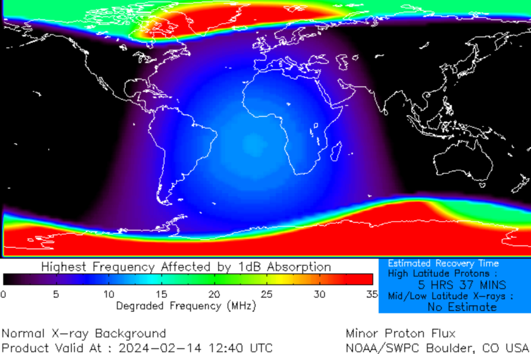 Solar Radiation Storm Causing Massive Enduring Radio Blackout