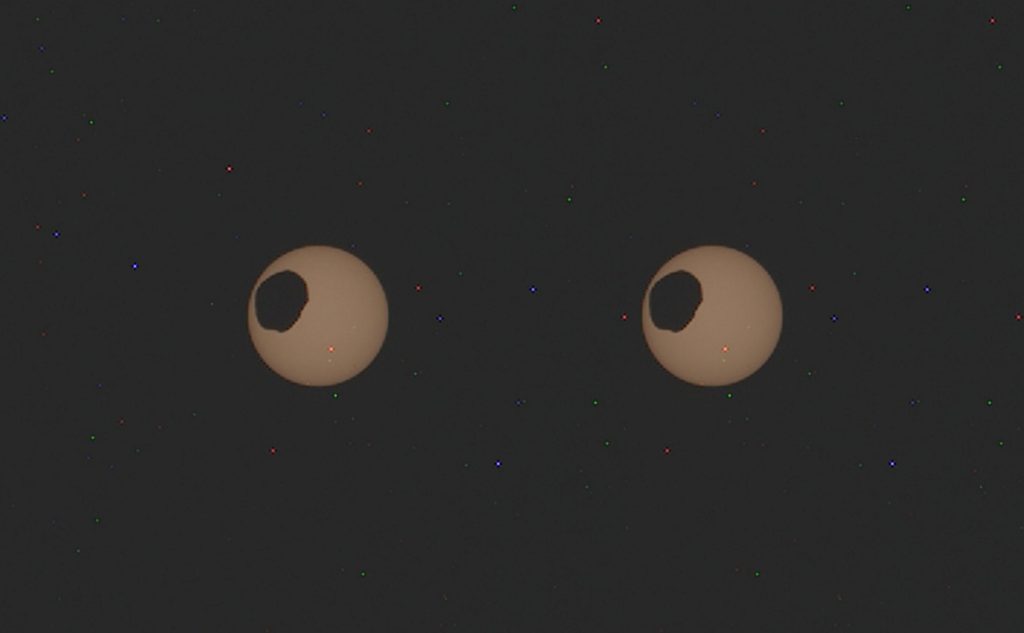 Rare Martian Eclipse Looks Like A Googly Eye