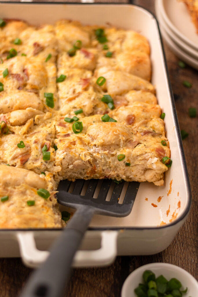 Loaded Chicken and Biscuit Casserole