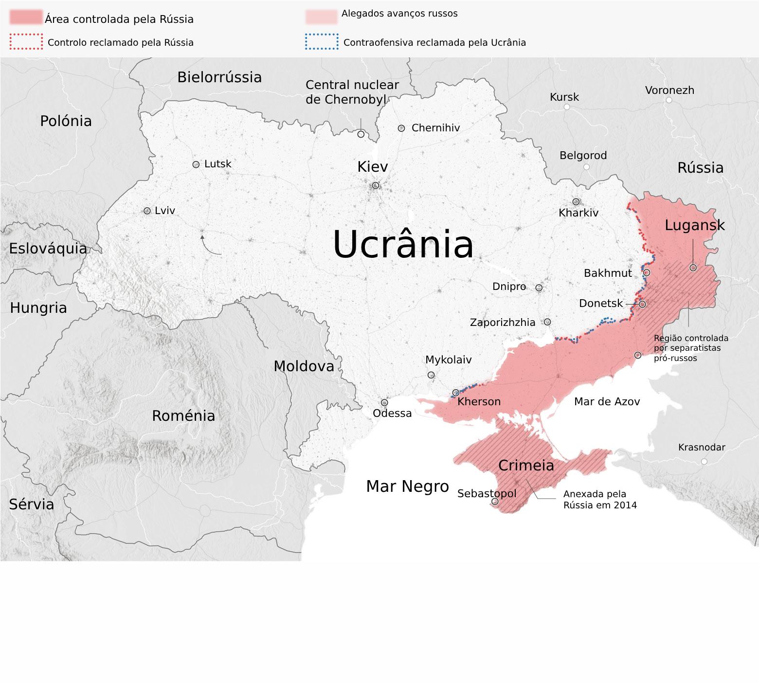 a bandeira russa já está em avdiivka. segue-se mais pressão sobre uma ucrânia vulnerável