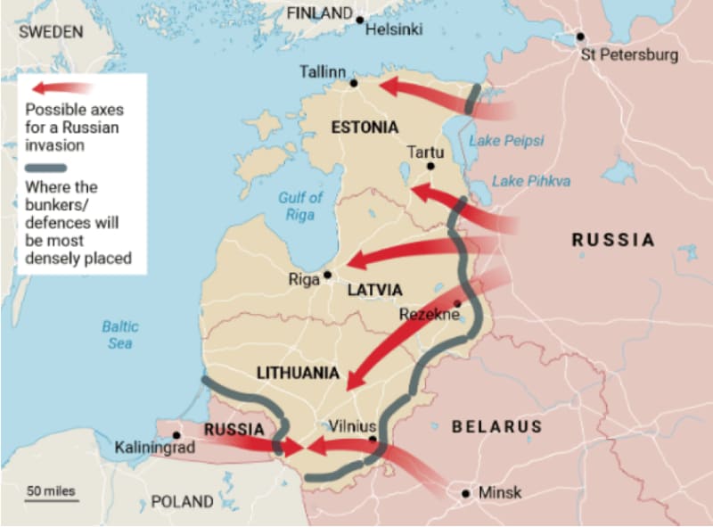 baltic countries fortify eastern borders and prepare for russian invasion - the times