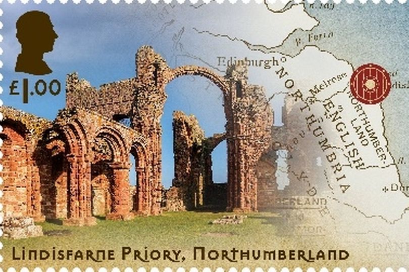 royal mail launches new stamps in tribute to vikings featuring northumberland castle