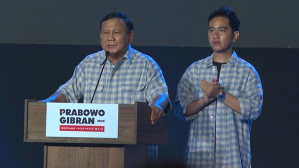 動画：インドネシア大統領選 プラボウォ国防相が勝利宣言