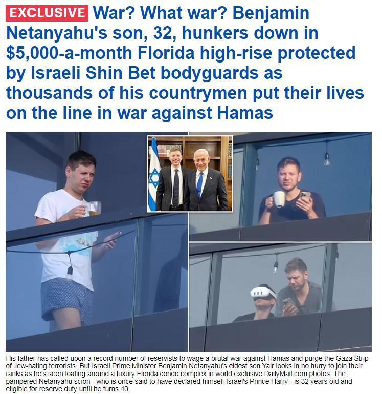 'savaş mı, ne savaşı?' netanyahu'nun oğlu abd'deki lüks dairesinde görüntülendi, ortalık karıştı!