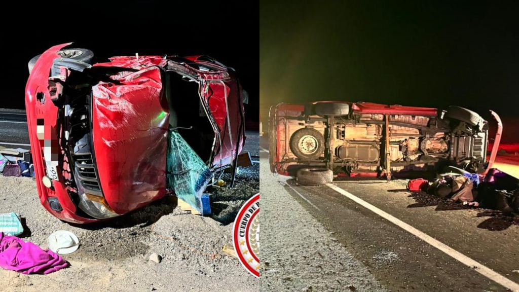 fatal accidente de tránsito en antofagasta: mujer y menor de edad mueren tras volcamiento en carretera