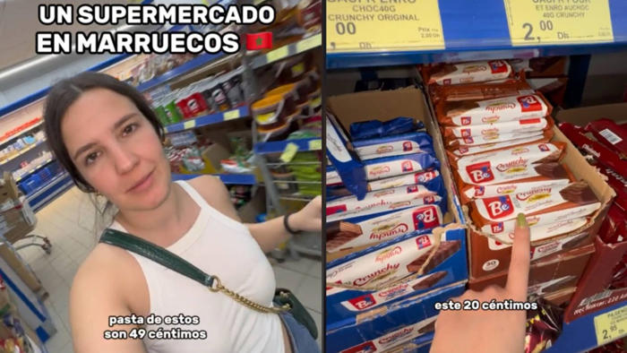 una española muestra lo que se encuentra en un supermercado de marruecos: 