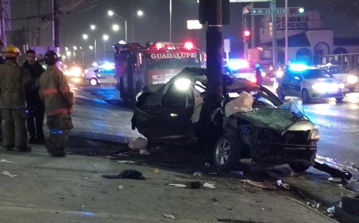 fuerte accidente deja 3 muertos y 5 lesionados sobre avenida juárez en guadalupe