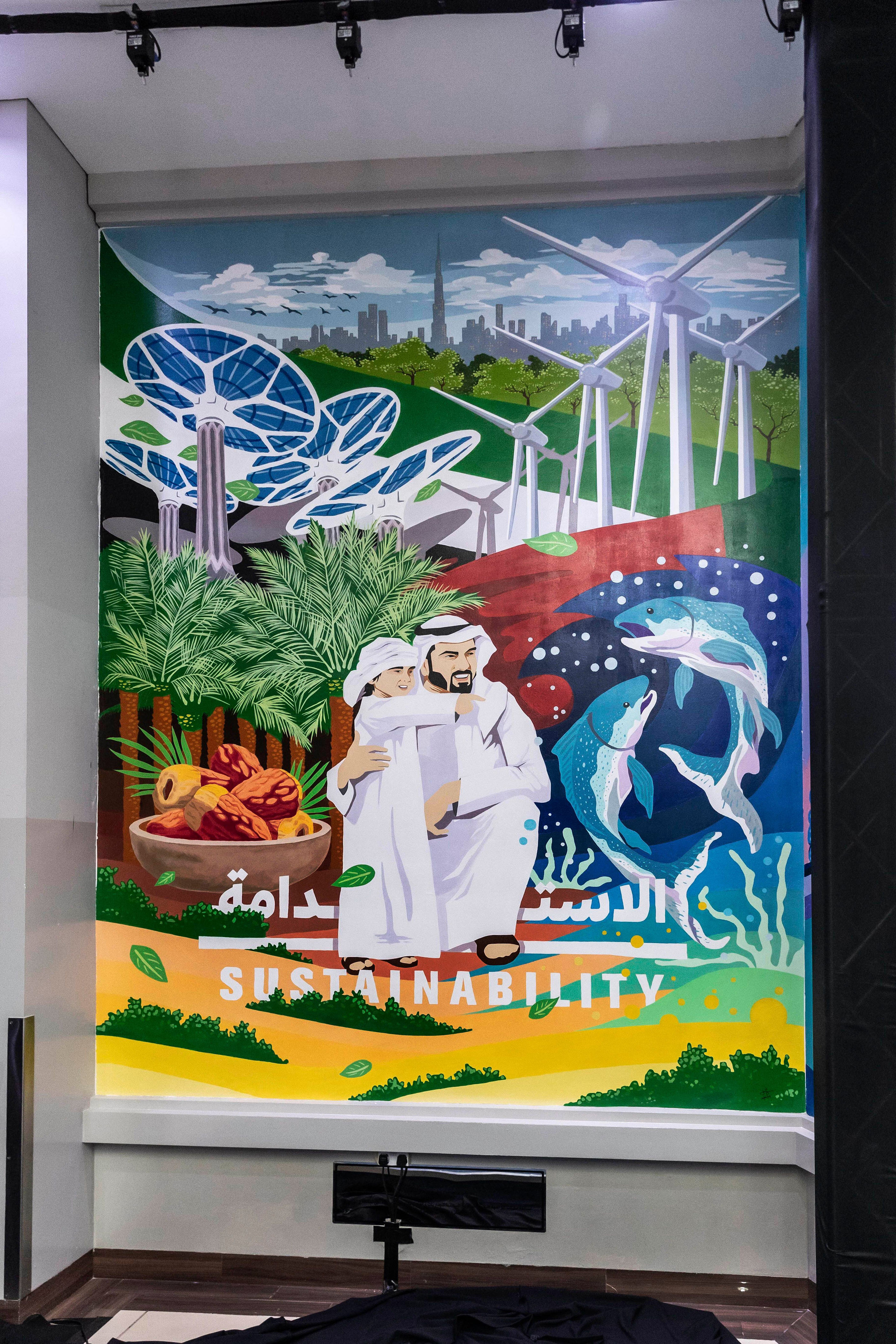 filipino winner of dubai waterfront market mural competition inspired by sustainability