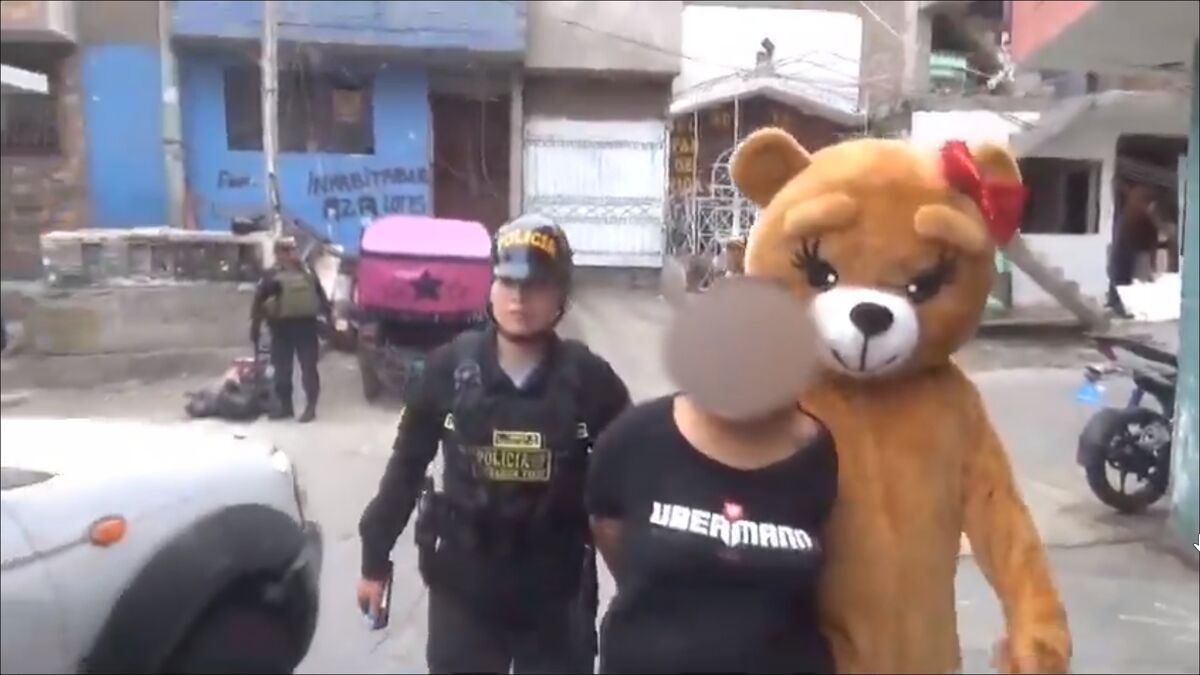 au pérou, un policier se déguise en ours en peluche romantique pour piéger des trafiquants de drogue