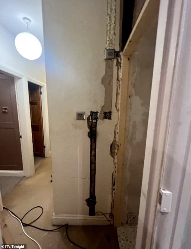 woman who wanted to convert her bathroom into an office reveals she's been left with holes in the walls and a leaking ceiling