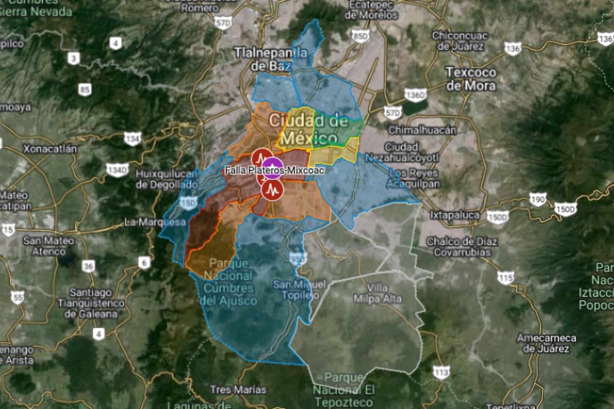 ¿tu colonia está en riesgo sísmico? revisa el mapa de la falla plateros-mixcoac