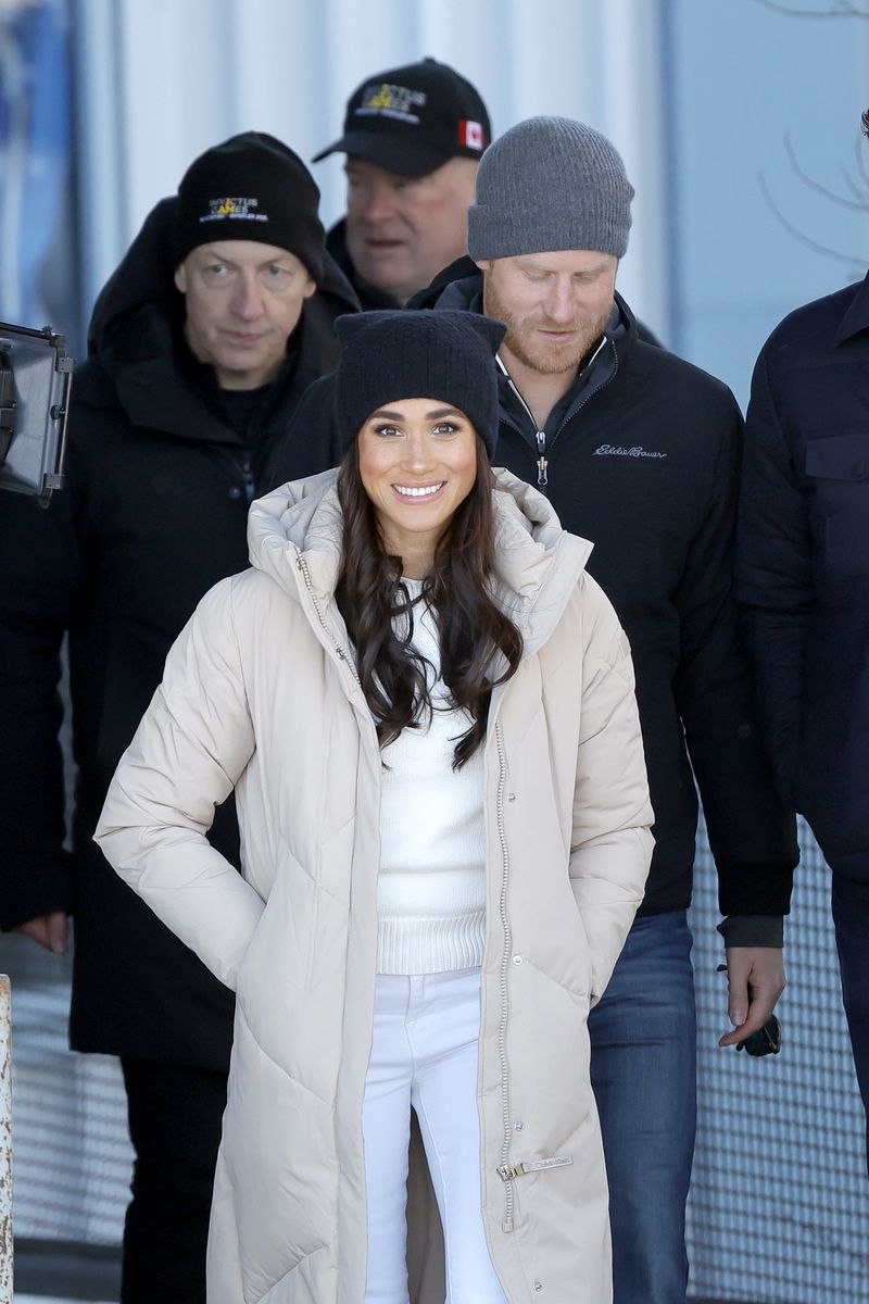 Duchess Meghan Looks Cozy In A Navy Puffer For Snow Day With Prince Harry   BB1il89L.img