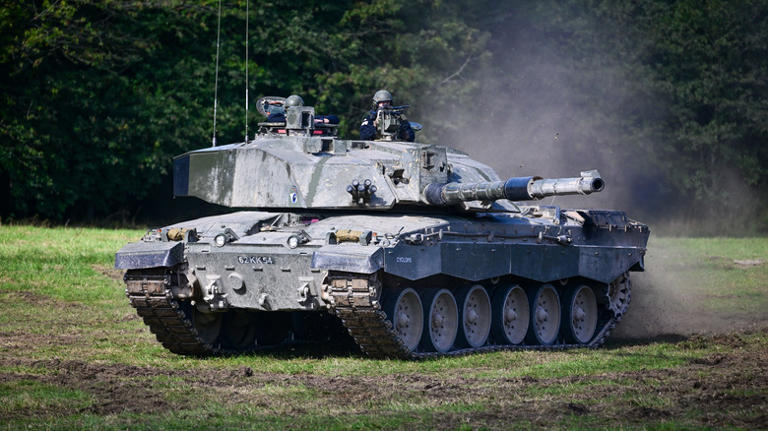 Challenger II tank ready to fire