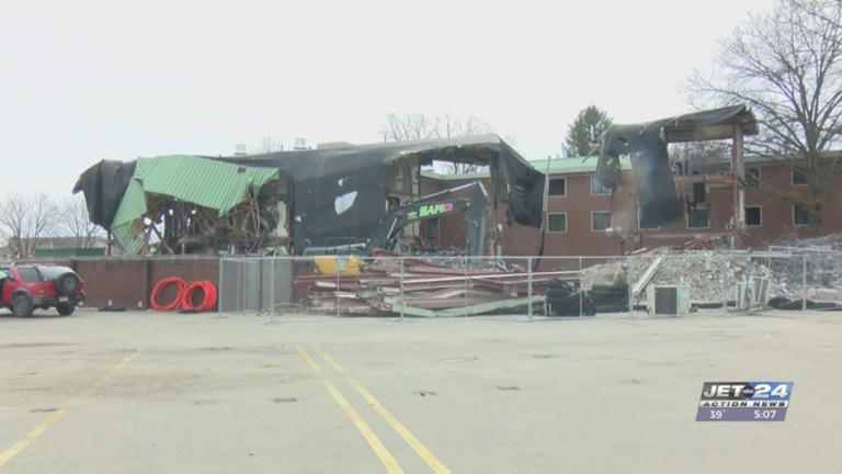 Demolition of PennWest Edinboro residence hall underway