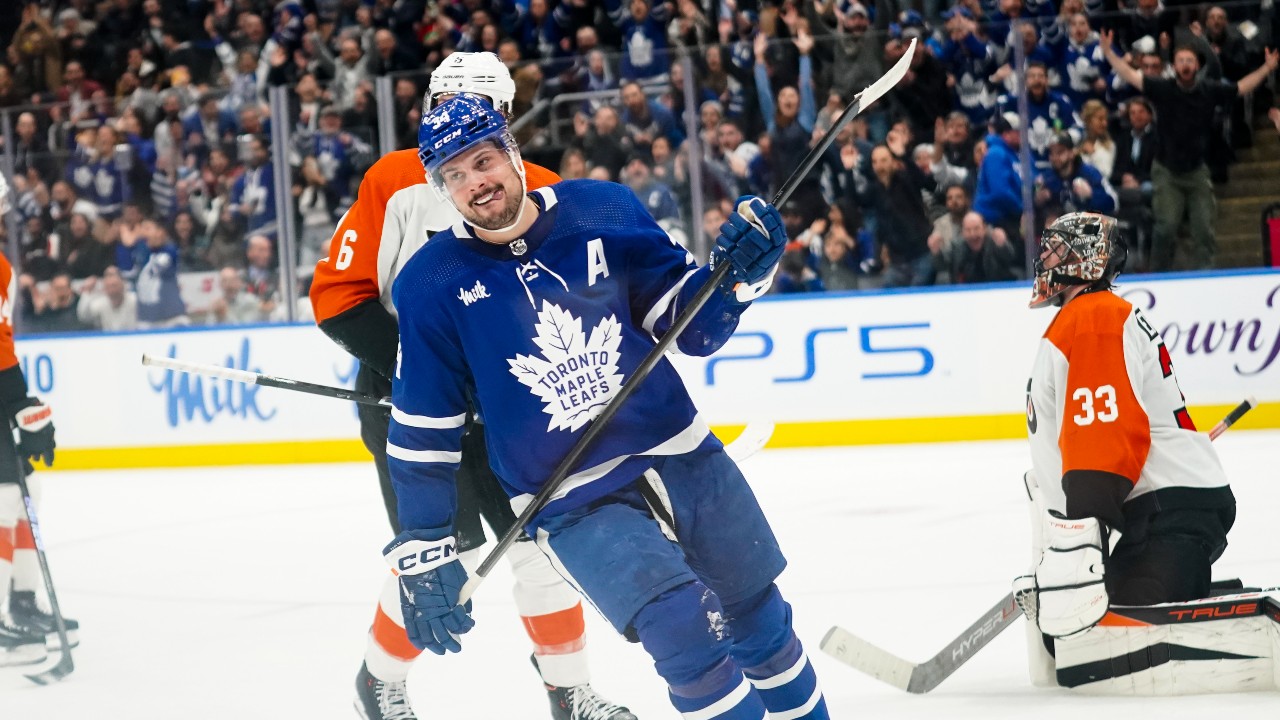 Matthews Pots Hat Trick, Nylander Scores In OT As Maple Leafs Beat Flyers