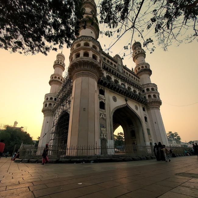 Hyderabad's renowned monument, Char Minar, stands as a powerful emblem of the city's glorious past and exquisite architectural prowess. Its towering grandeur displays a beautiful blend of Indo-Islamic architectural art, drawing crowds of appreciative tourists.