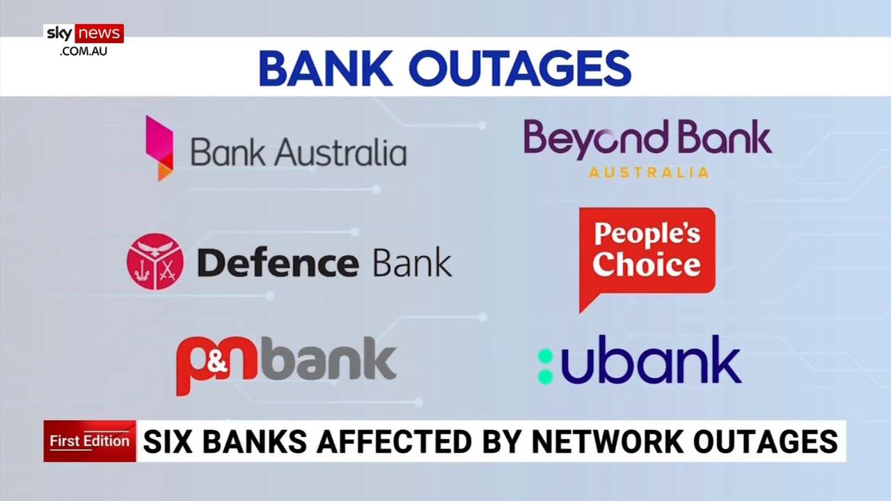 six banks hit by network outages across australia
