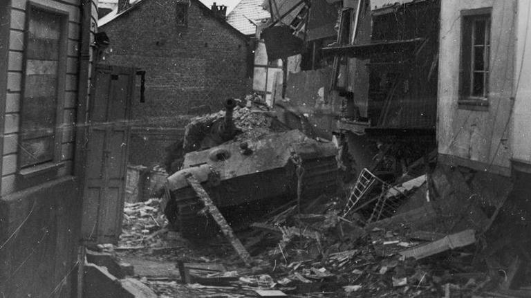 Abandoned Tiger II tank