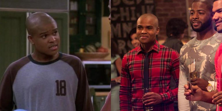 A split image of George O. Gore from My Wife and Kids