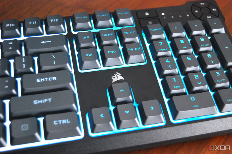 Corsair K55 Core RGB gaming keyboard navigation cluster