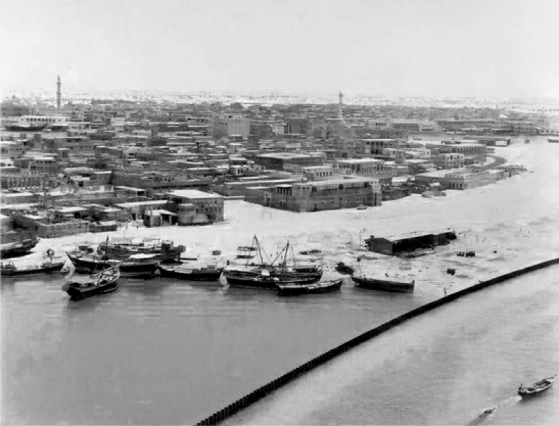 Dubai is one of the world's newest cities. Here's a photo taken in the mid '60s, showing the Al Ras district and Dubai's saltwater creek.<p><a href="https://www.msn.com/en-us/community/channel/vid-7xx8mnucu55yw63we9va2gwr7uihbxwc68fxqp25x6tg4ftibpra?cvid=94631541bc0f4f89bfd59158d696ad7e">Follow us and access great exclusive content every day</a></p>