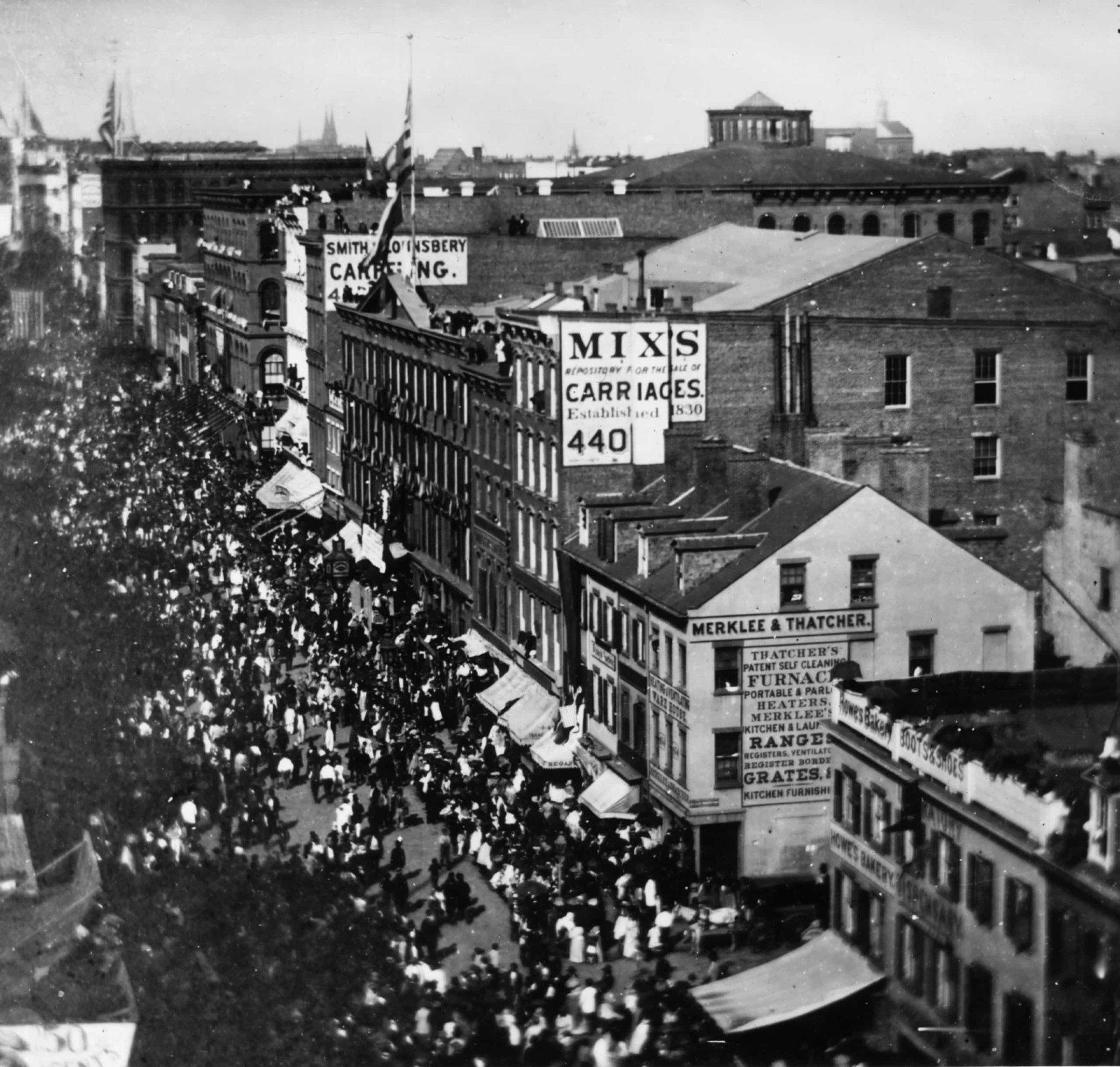 A jubilee kicks off on Broadway, in this photo taken back in September 1858. It was a premature celebration of a transatlantic telegraph cable connecting New York to Ireland.<p>You may also like:<a href="https://www.starsinsider.com/n/398480?utm_source=msn.com&utm_medium=display&utm_campaign=referral_description&utm_content=397441v1en-en"> Foods that help combat stress, anxiety, and depression</a></p>