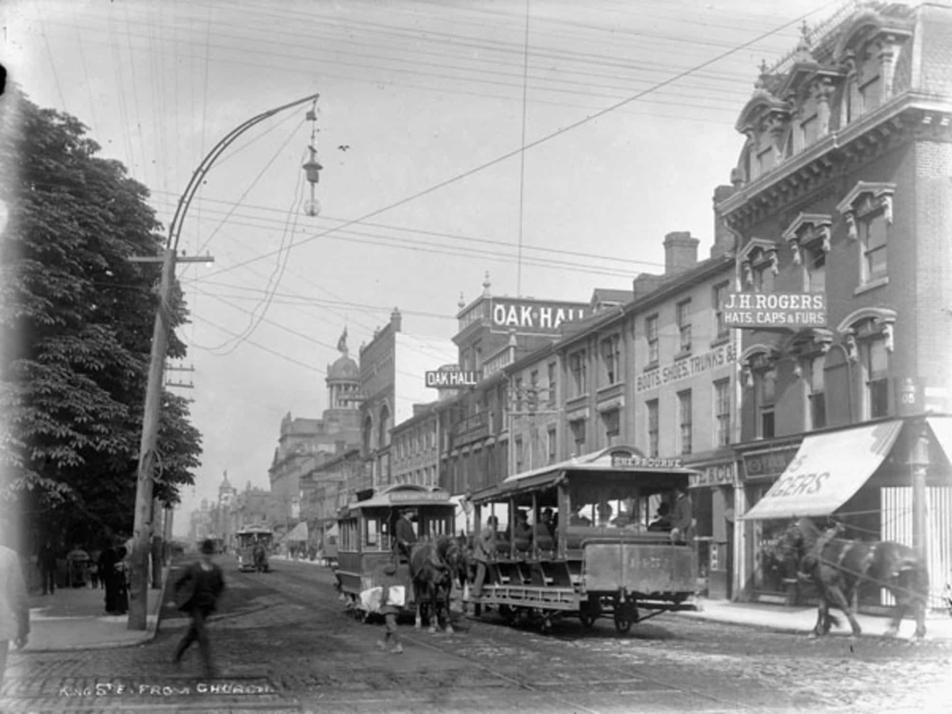 Streetcars pass through Toronto in 1890. This streetcar system was swapped out for electric-powered streetcars two years later.<p><a href="https://www.msn.com/en-us/community/channel/vid-7xx8mnucu55yw63we9va2gwr7uihbxwc68fxqp25x6tg4ftibpra?cvid=94631541bc0f4f89bfd59158d696ad7e">Follow us and access great exclusive content every day</a></p>