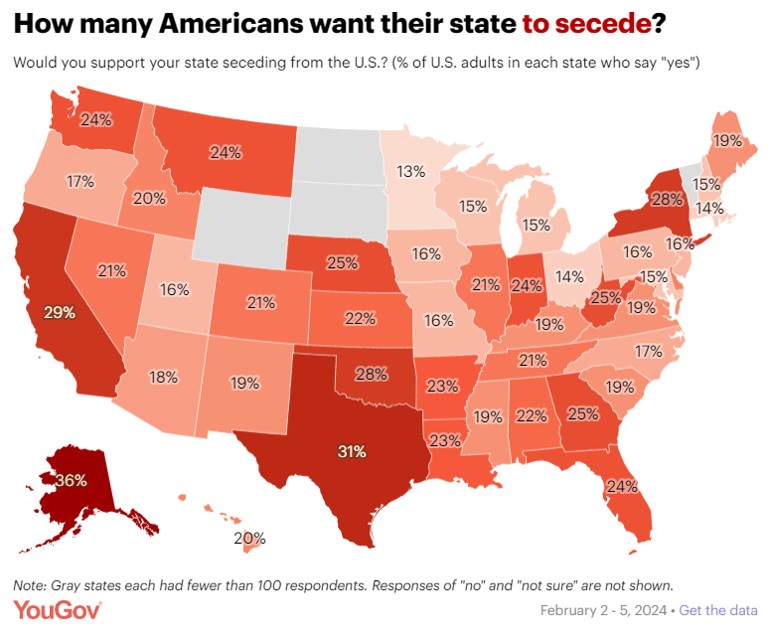 Map Shows States Most Likely to Secede BB1inV6c