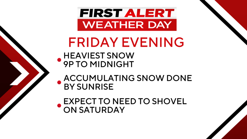 First Alert Weather: Advisories Issued Of Accumulating Snow Event