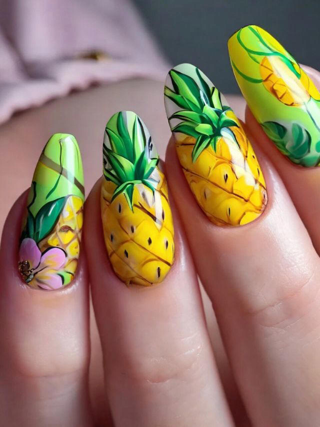 55+ Beautiful Luau Nail Designs and Ideas