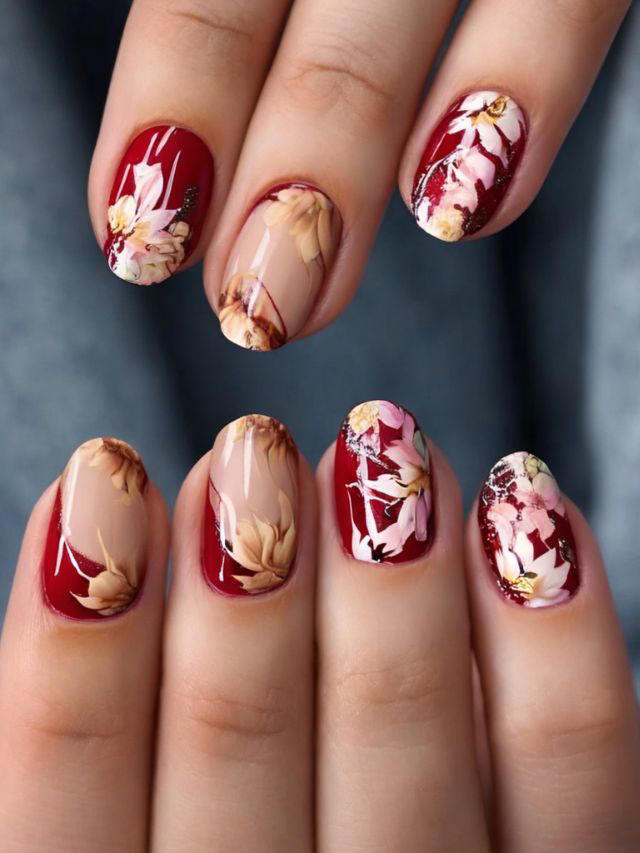 115+ Gorgeous Red Almond Nail Designs And Ideas