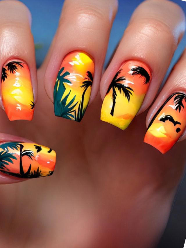 55+ Beautiful Luau Nail Designs and Ideas